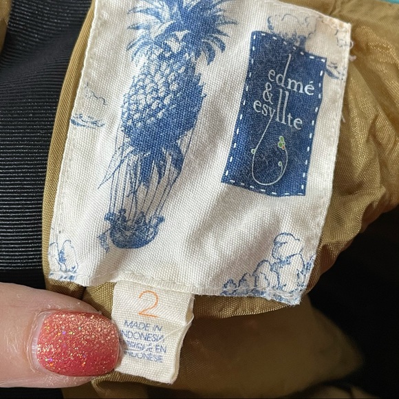 Anthropologie Edme & Estylle printed pleated skirt - Picture 3 of 4